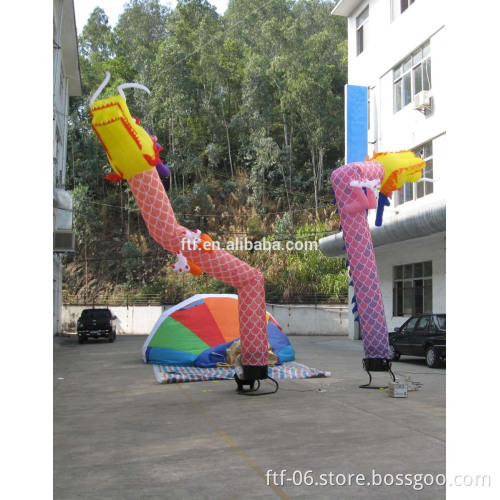 Green inflatable dragon